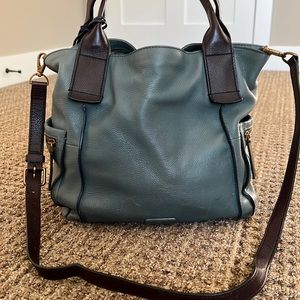 Fossil leather crossbody satchel